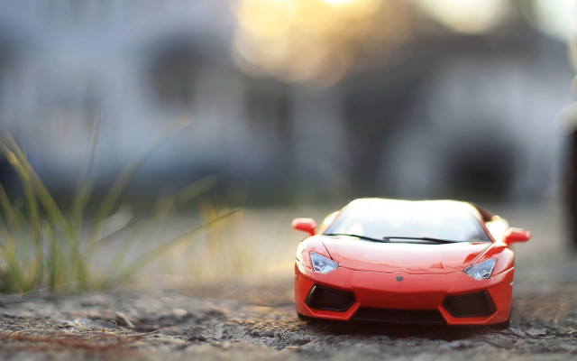 Toy car dirt bottle plant free wallpaper for desktop - medium preview image