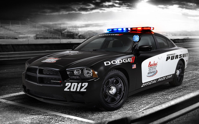 Police car parking lot cloudy #3 free wallpaper for desktop - medium preview image
