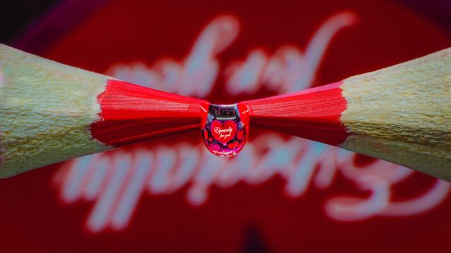 Pencil red background logo clarity free wallpaper for desktop - medium preview image