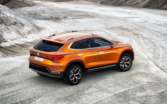 Orange suv mountain river ice free wallpaper for desktop - medium preview image