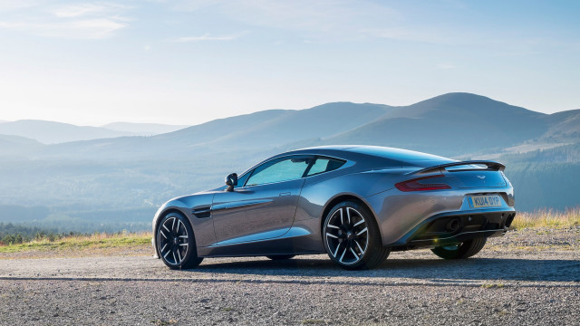 Silver sports car mountains beach free wallpaper for desktop - medium preview image