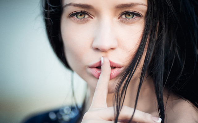 Hush finger lips florianne becker free wallpaper for desktop - medium preview image