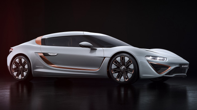 White sports car red stripe #2 free wallpaper for desktop - medium preview image