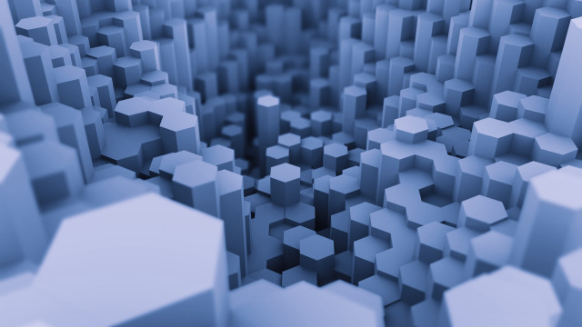 Large cubes abstract room blurry free wallpaper for desktop - medium preview image