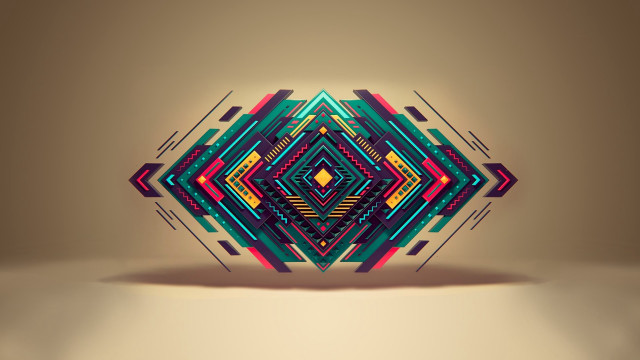 Colorful abstract geometric light shining free wallpaper for desktop - medium preview image