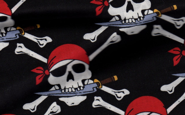 Skull crossbones red hat sword free wallpaper for desktop - medium preview image
