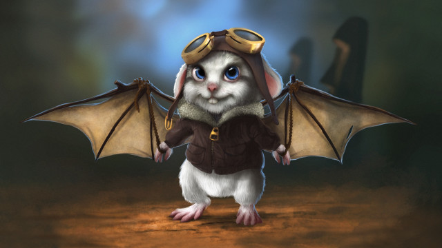 Mouse hat goggles bat wings free wallpaper for desktop - medium preview image