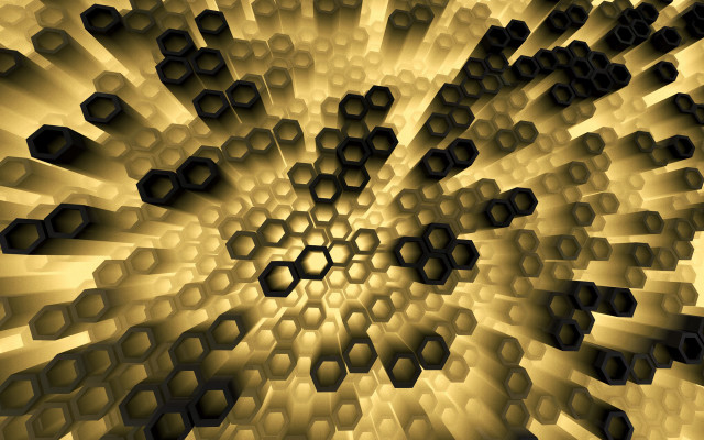 Abstract speakers black yellow honeycomb free wallpaper for desktop - medium preview image