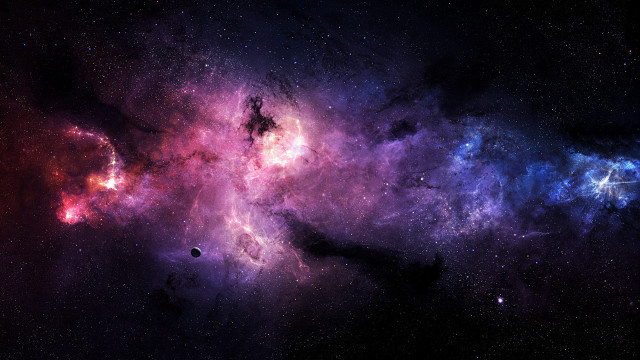 Colorful space stars black hole free wallpaper for desktop - medium preview image
