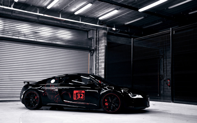 Black sports car red number free wallpaper for desktop - medium preview image