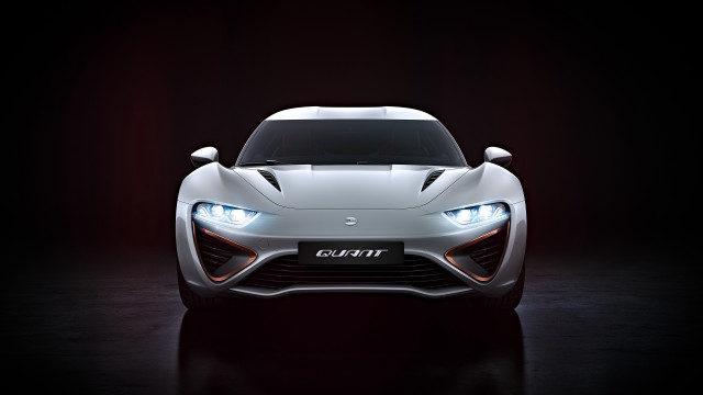 White sports car dark room #5 free wallpaper for desktop - medium preview image