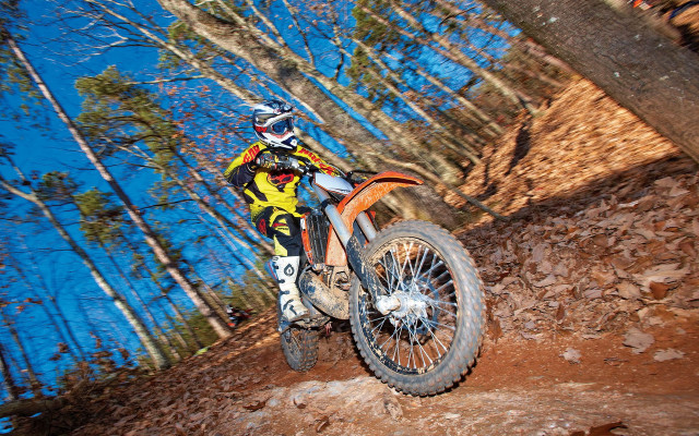 Man dirtbike road trees water free wallpaper for desktop - medium preview image