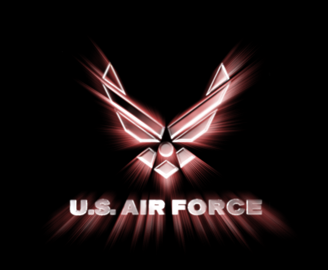 Us air force logo red free wallpaper for desktop - medium preview image