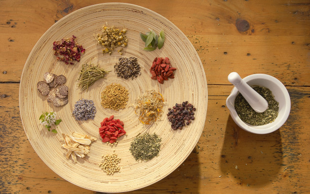 Herbs spices table top stock free wallpaper for desktop - medium preview image