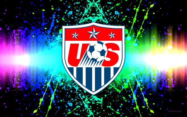 Soccer ball colorful stars shield free wallpaper for desktop - medium preview image