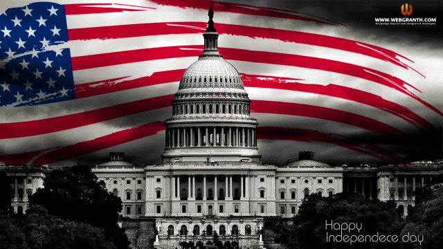 Capitol building flag happy independence free wallpaper for desktop - medium preview image