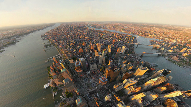City river bridge urban landscape free wallpaper for desktop - medium preview image