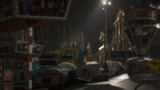 Carnival night architecture cityscape bridge free wallpaper for desktop - medium preview image