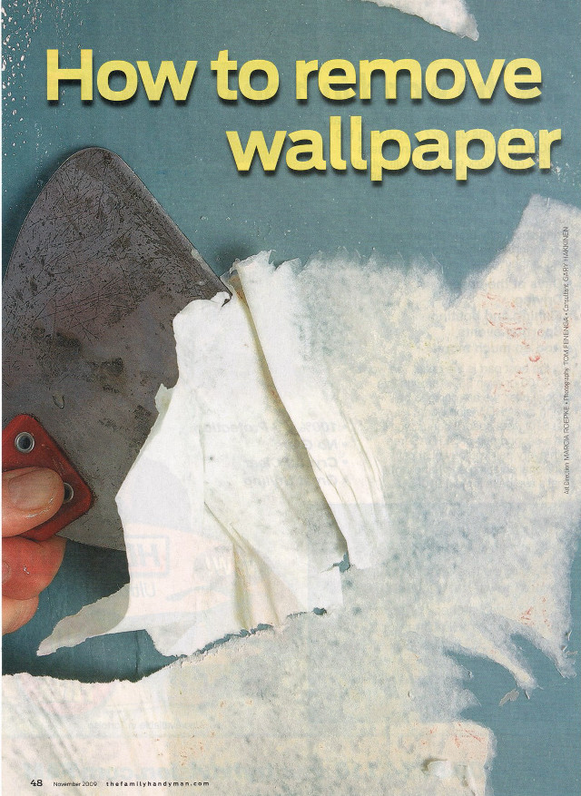 Person using wallpaper roller remove free wallpaper for mobile - medium preview image