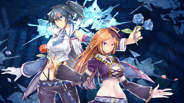 Anime characters blue background broken #3 free wallpaper for desktop - medium preview image