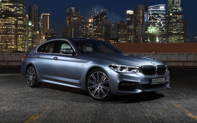 Silver car city skyline night #9 free wallpaper for desktop - medium preview image