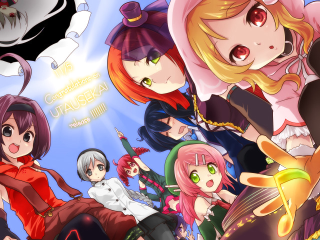 Anime girls colored hair makeup #3 free wallpaper for desktop - medium preview image