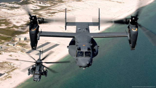 Military plane beach water white free wallpaper for desktop - medium preview image