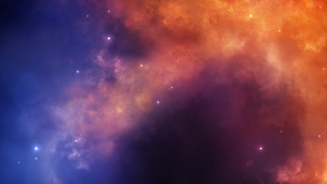 Colorful space stars clouds blue free wallpaper for desktop - medium preview image