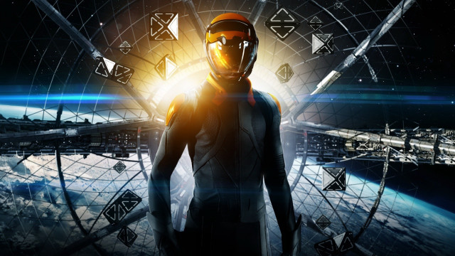 Space suit man futuristic background free wallpaper for desktop - medium preview image