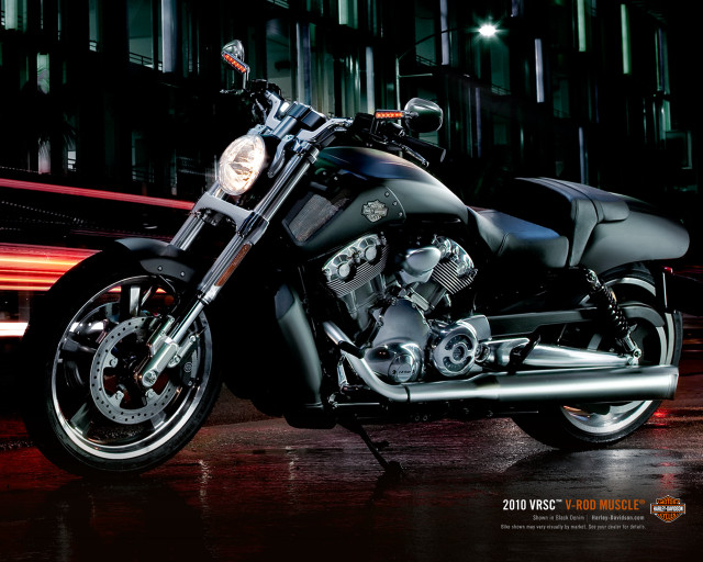 Motorcycle parked night building car free wallpaper for desktop - medium preview image