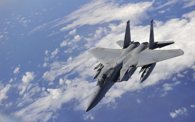 Fighter jet clouds blue sky #6 free wallpaper for desktop - medium preview image