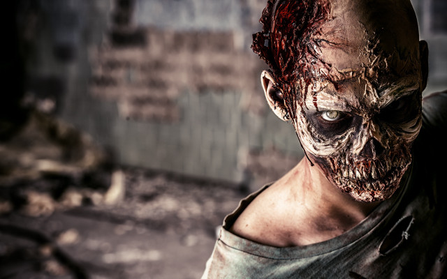 Man bloody face knife dirty free wallpaper for desktop - medium preview image