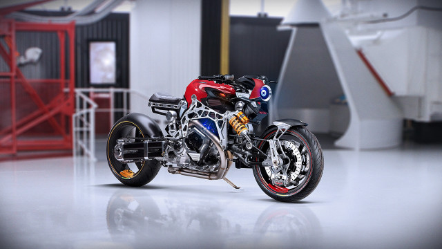 Red black motorcycle garage boleslaw free wallpaper for desktop - medium preview image