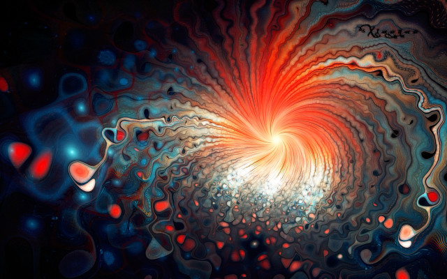 Red blue swirling abstract glowing free wallpaper for desktop - medium preview image