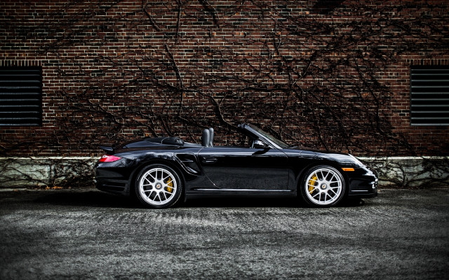 Black sports car brick wall #8 free wallpaper for desktop - medium preview image