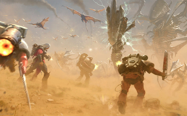 Desert dinosaurs man sword fantasy free wallpaper for desktop - medium preview image