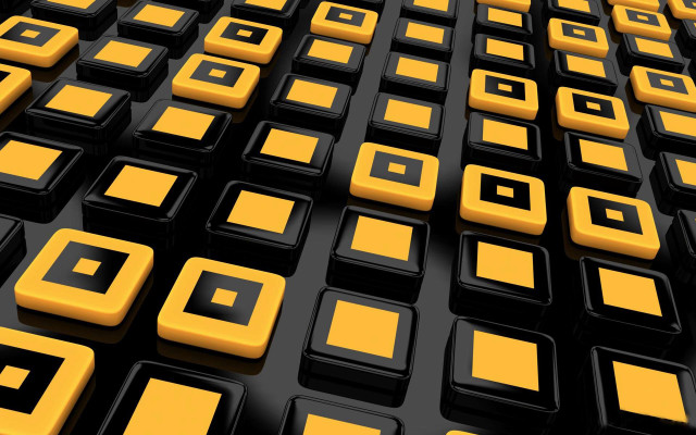 Black yellow squares abstract ambient free wallpaper for desktop - medium preview image