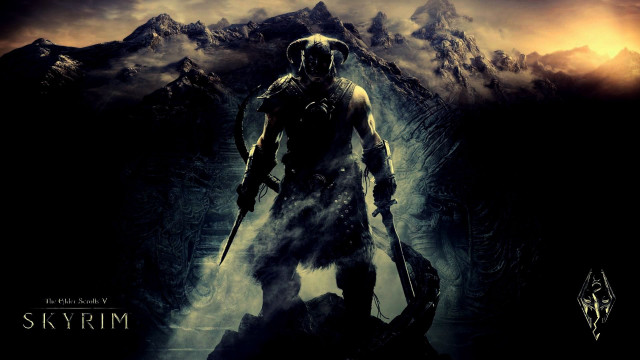 Epic fantasy skyline sunset sword free wallpaper for desktop - medium preview image