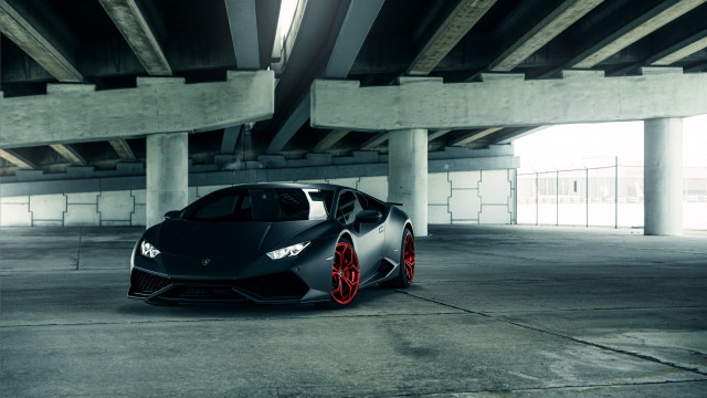 Black sports car parking garage #15 free wallpaper for desktop - medium preview image