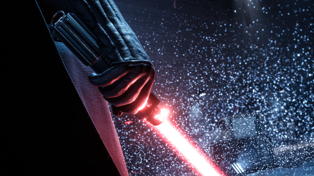 Light saber snow night cinematic free wallpaper for desktop - medium preview image