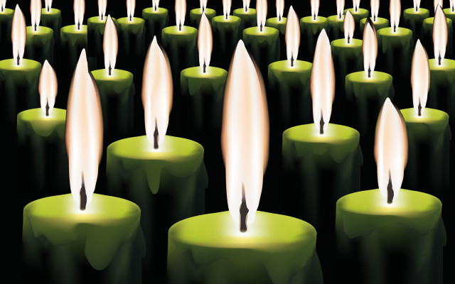 Candles green white symbolism digital free wallpaper for desktop - medium preview image