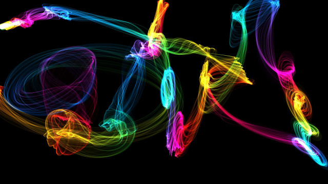 Colorful glowing swirl magic circle free wallpaper for desktop - medium preview image