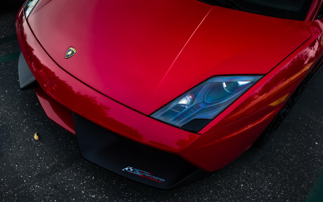 Red sports car parking meter free wallpaper for desktop - medium preview image
