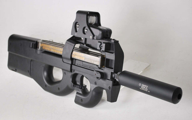 Gun scope precisionism computer rendering free wallpaper for desktop - medium preview image