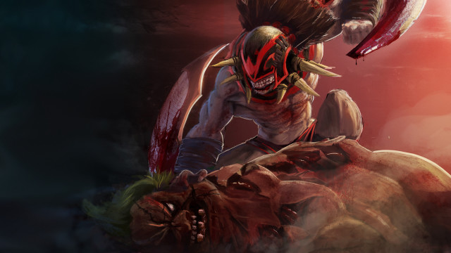 Demonic demon bloody face horns free wallpaper for desktop - medium preview image