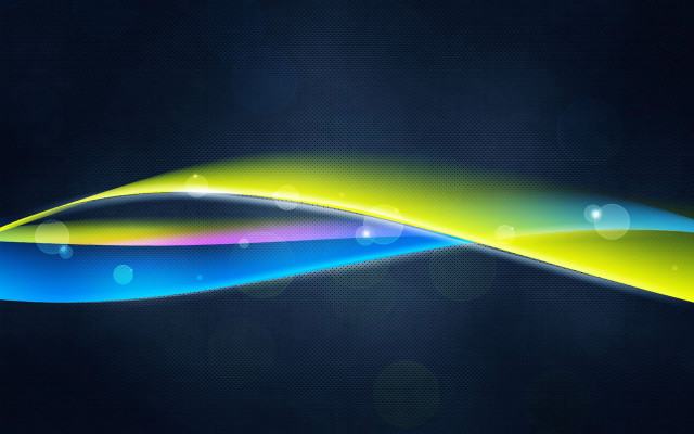 Blue yellow abstract wave light free wallpaper for desktop - medium preview image