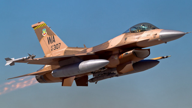 Fighterjet blue sky smoke wings free wallpaper for desktop - medium preview image