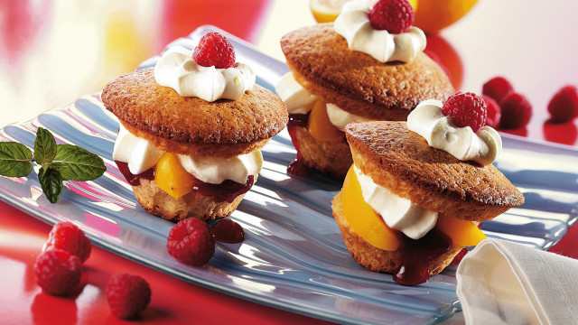 Plate desserts raspberries lemons food #2 free wallpaper for desktop - medium preview image