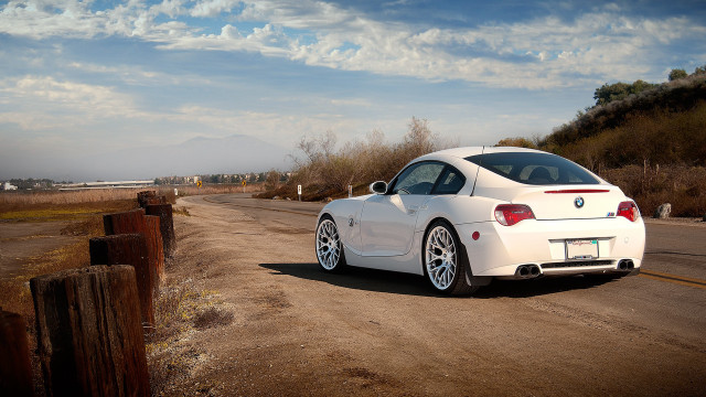 White car road hill clouds free wallpaper for desktop - medium preview image