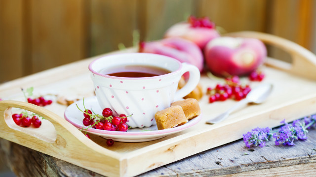 Tea fruit tray cake spoon free wallpaper for desktop - medium preview image